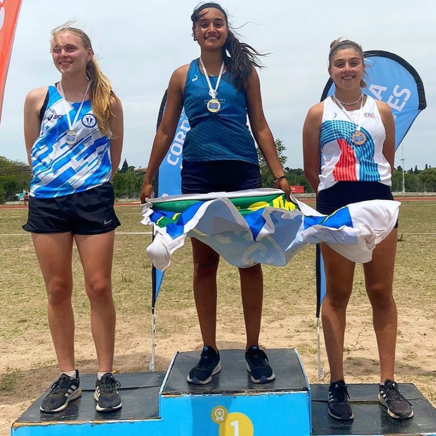 Atletismo: Angelina Muga se coronó campeona nacional U16 en Hexatlon