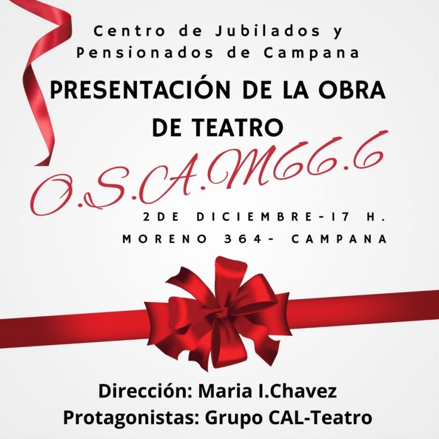 Inauguración de la Biblioteca y Presentación de Obra de Teatro en el Centro de Jubilados y Pensionados de Campana