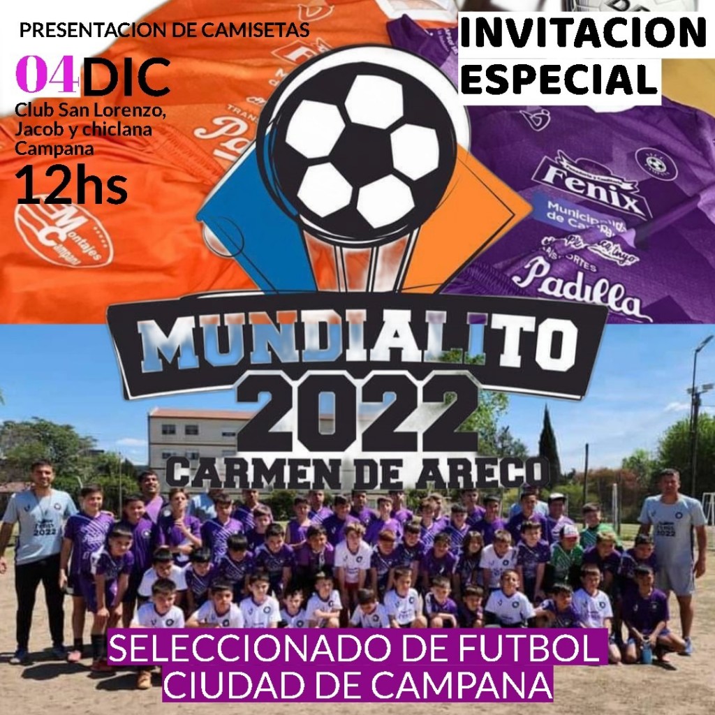 Presentación oficial de la camiseta del seleccionado de Campana