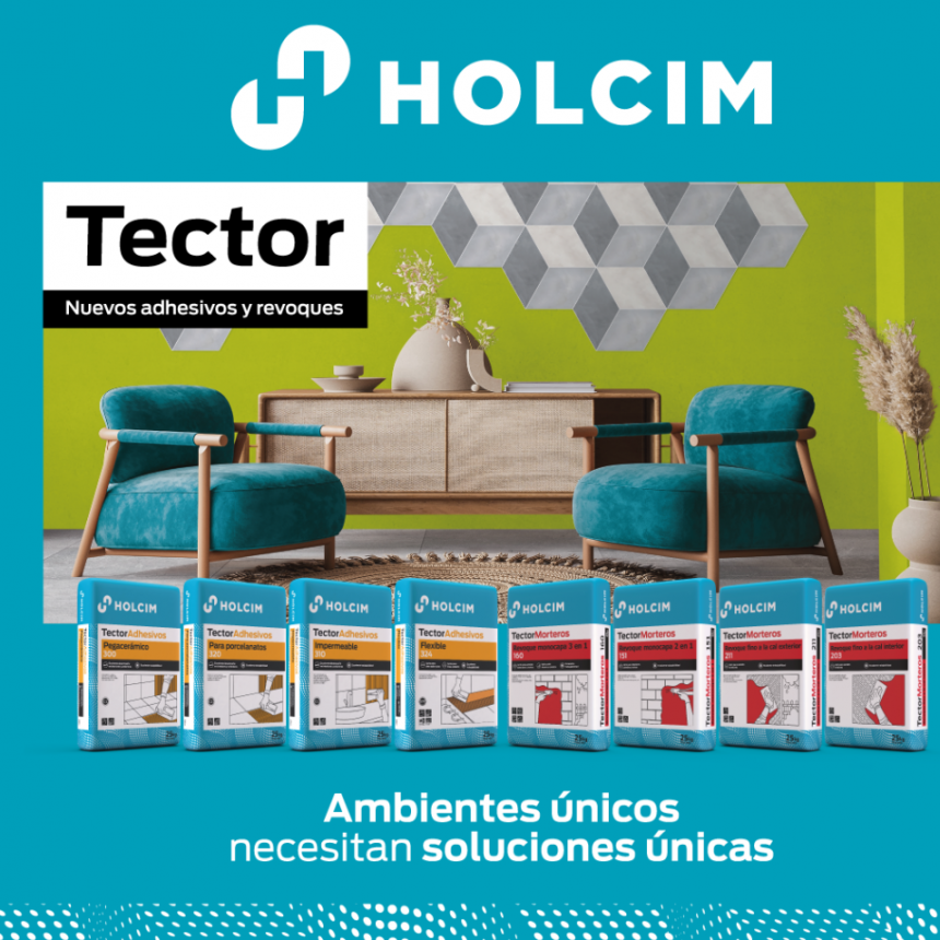 Holcim presentó TECTOR, su nueva línea de adhesivos y morteros   