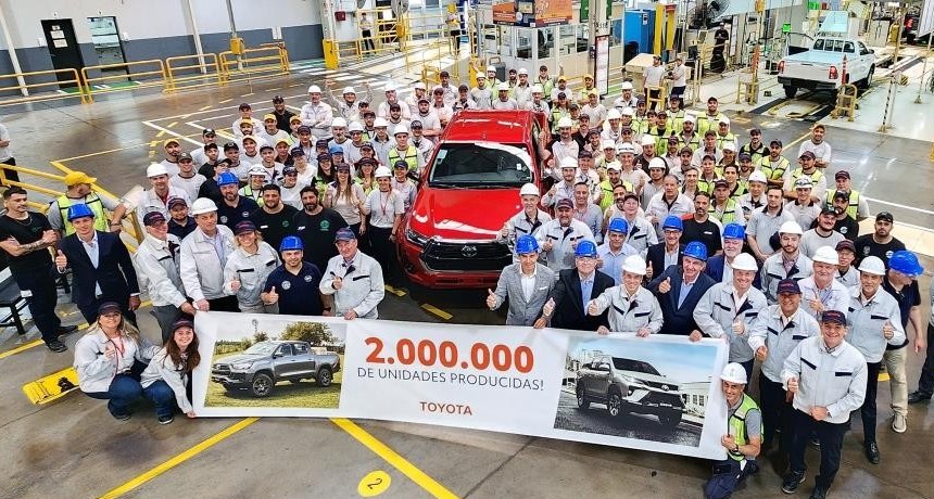 Toyota llegó a dos millones de unidades fabricadas en su planta de Zárate 