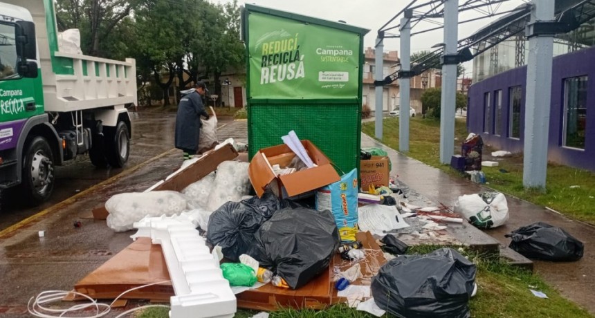 Puntos Verdes: piden a los vecinos depositar solo residuos reciclables limpios y secos